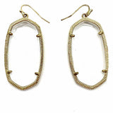 Kendra Scott Clear Gold Tone Dangle Geometric Earrings