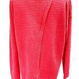 Eileen Fisher Women's Red Size S Crew Linen Textured Sweater