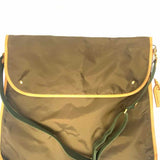 LOUIS VUITTON Garment Bag Insert Green Jacquard Strap Brown Messenger Bag