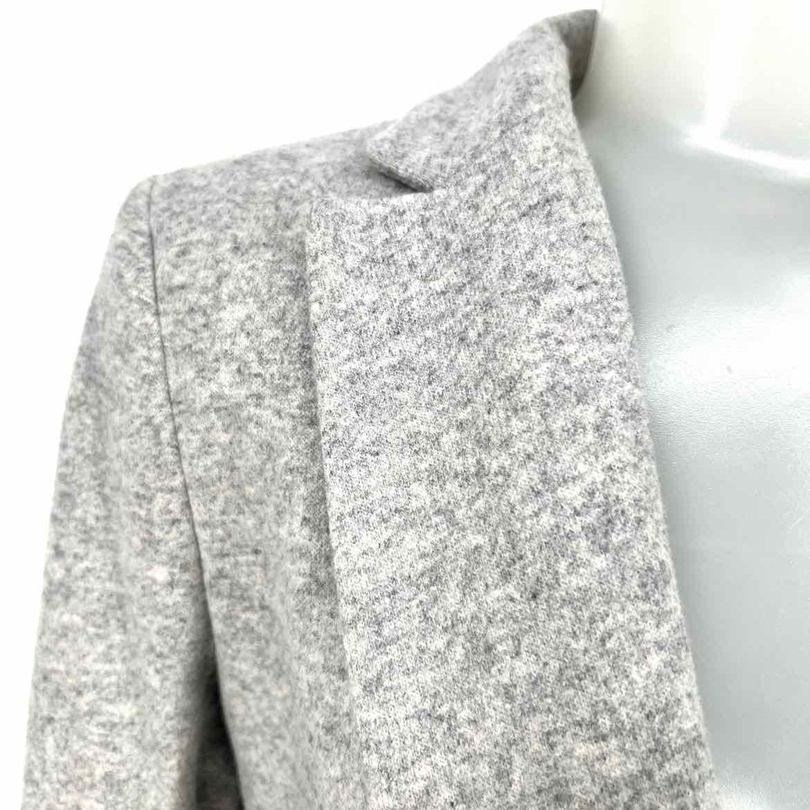 J Crew Women's Gray Size 0 Wool Blend heather Made in Italy Blazer
