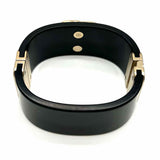 Chanel 2016 Autumn Strauss CC Resin Black Crystal Made in France Cuff