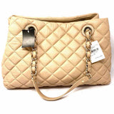 Kate Spade Gold Coast Maryanne Beige Quilted Leather Tote
