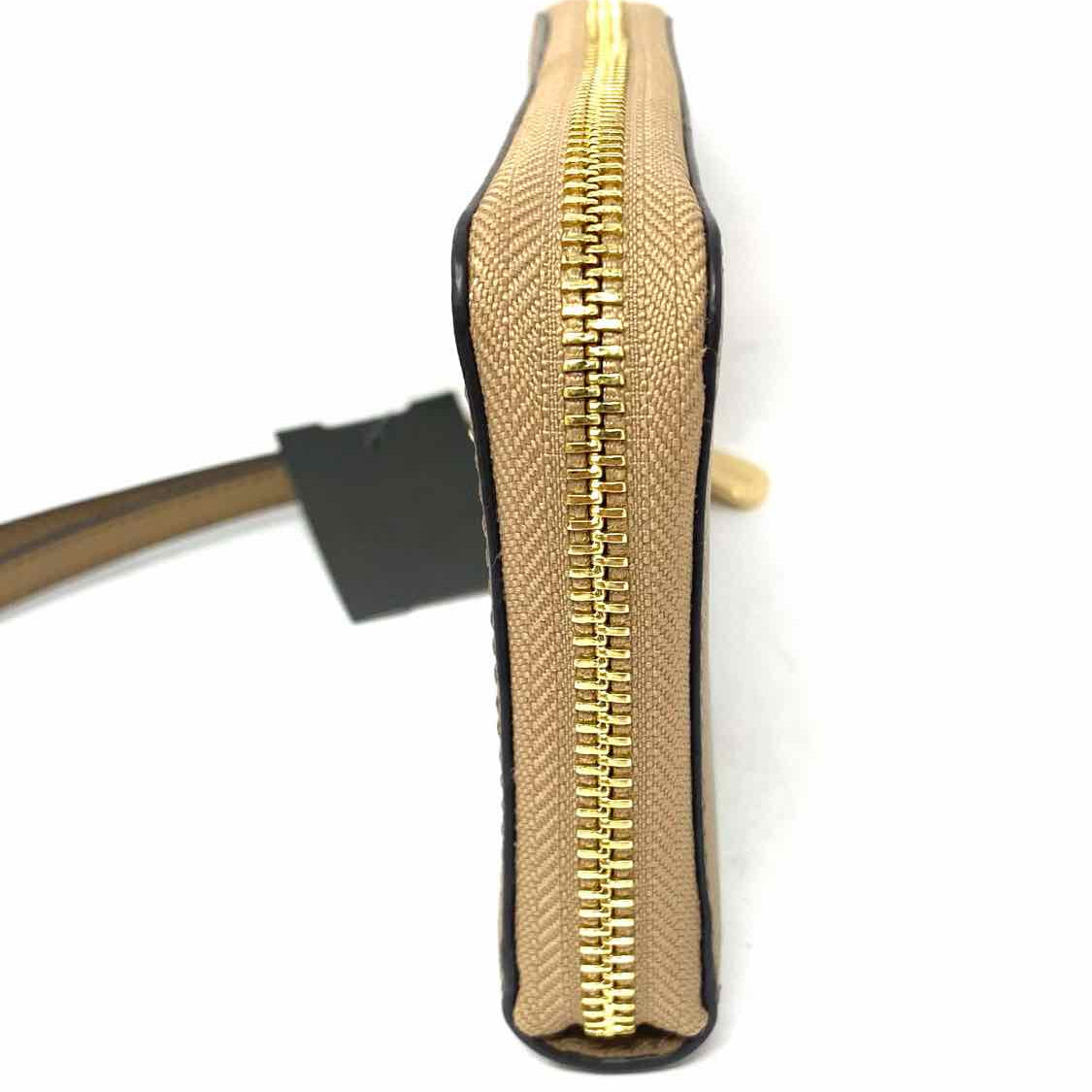 Michael Kors Brown Zip-Around Saffiano Leather Wristlet