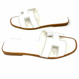 Hermes Oran Women's White Size 36/6 Slide