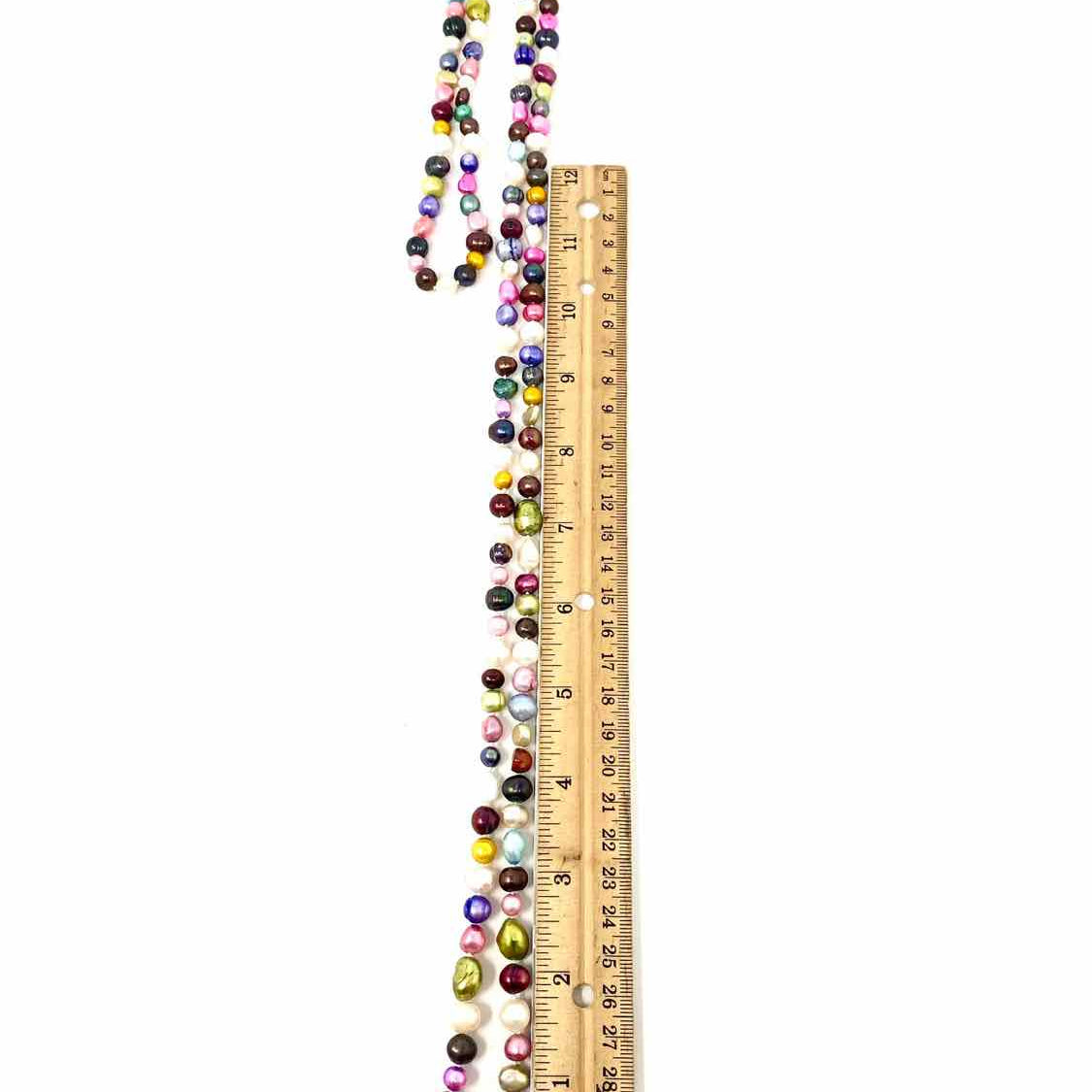 Multi-Color Beaded Pearl Necklace