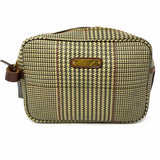 Polo Ralph Lauren Glen Plaid Coated Canvas Brown Houndstooth Clutch