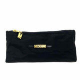 MOSCHINO Nylon Black Logo Cosmetic Vintage Pouch