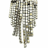 Statement White Chandelier Crystal Earrings