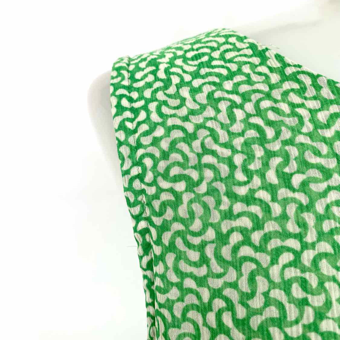 HD IN PARIS Women's Green/White Size 2 Polyester Sleeveless