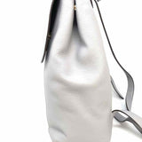 Kate Spade Gray Flap Color Block Pebbled Leather BackPack