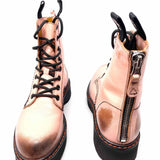 R13 Single Stack Women's Pink Size 6 Ankle Leather Distressed Boots