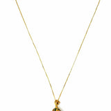 Estate 925 Sterling Green Gold Tone Pendant 19.5 Filigree Egg Malachite Necklace
