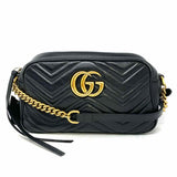 Gucci Black Small Camera Bag Marmont Leather Crossbody