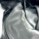 TUMI XL Black Leather Messenger Bag