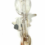 Rebecca Collins Sterling White Carved Quartz Medusa Freshwater Pearl Brooch