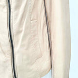 Vince Women's Beige Size S Asymmetrical Leather Jacket