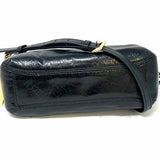 Michael Kors Black Camera Bag Crinkle Leather Crossbody