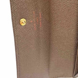LOUIS VUITTON 2005 Sarah Coated Canvas Brown Flap Damier Ebene Wallet