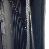 Saint Laurent 2020 Cassandre Envelope Black Quilted Pebbled Leather Crossbody