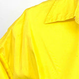 Lauren by RL Women's Yellow Size S Button Down Front Knot Short Sleeve Top