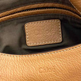 Chloe 2012 Marcie Medium Beige Saddle Bag Pebbled Leather Crossbody