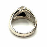 Estate size 8 Silver Triangle Turquoise Ring