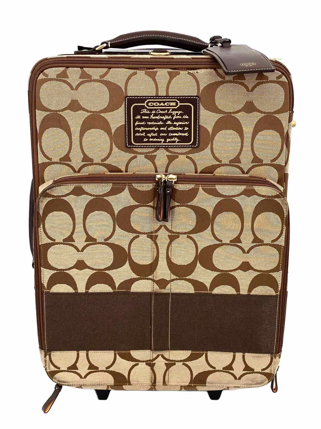 Coach Canvas Beige Rolling Signature Suitcase - Article Consignment