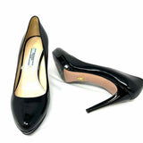 Prada Women's Black Size 38.5/8 Patent Leather Pumps