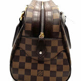 LOUIS VUITTON Duomo Coated Canvas Brown Boston Damier Ebene Satchel