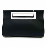 ONEODDBIRD Whippoorwill Black White Top Handle Color Block Leather Clutch