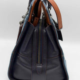 Coach Mercer 30 Denim Dark Blue Top Handle Satchel