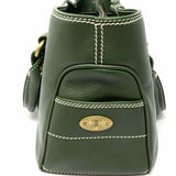 Celine Boogie Green Leather Satchel