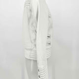 IRO Rojan Women's White Size 38/6 Asymmetrical Leather Moto Jacket