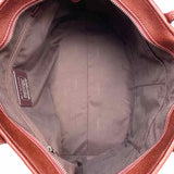 Coach City Zip Red Metallic Leather Made in Philippines Tote