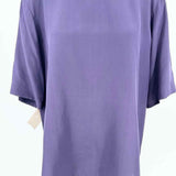 Classiques Women's Eggplant Size M Silk Short Sleeve Top
