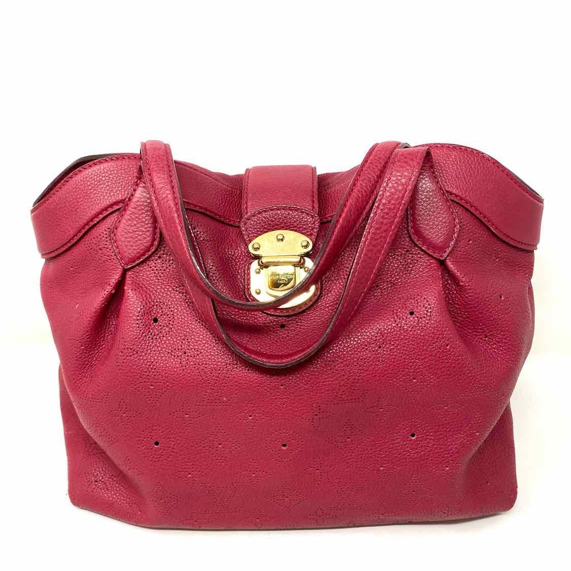 LOUIS VUITTON 2011 MAHINA CIRRUS PM in Grenat Cranberry Monogram Leather Tote