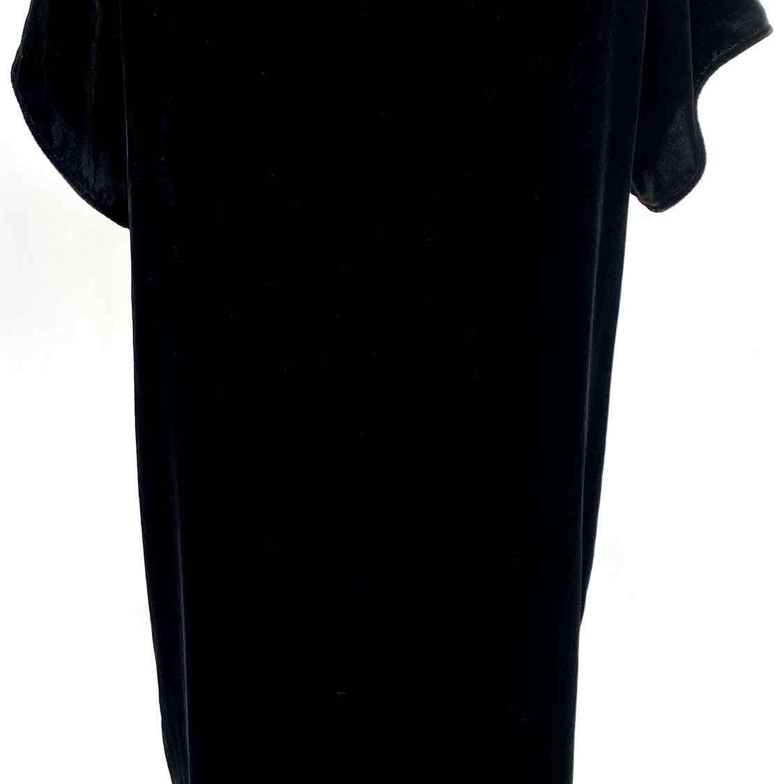 Eileen Fisher Women's Black Size S Short Sleeve Velvet Midi Dress