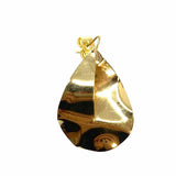 Estate 14K Yellow Gold Teardrop 1.25" Leaf Earrings