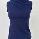 SCOTCH&SODA Women's Navy Size XS Cowl Neck Sleeveless