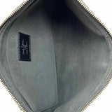 LOUIS VUITTON 2023 Denim Gray Monogram Jacquard Wristlet Clutch