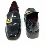Franco Sarto Women's Black Size 9.5 Square toe Patent Leather Loafers