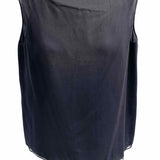 Donna Karan Women's Black Size 8 Open Back Silk Sleeveless