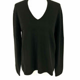 Mc Duff Women's Black Size L V-Neck Cashmere Sweater