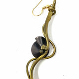 Statement Bronze Drop 2.5" Floral Earrings