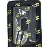 Dooney & Bourke Card Holder Black Monogram Leather Wallet