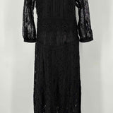 johnny was Thea Women's Black Size PM Long Sleeve Lace Dress