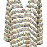 Banana Republic Women's Cream Size XL Button Down Paris Long Sleeve