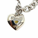 ST. JOHN Silver Chain 8" American Flag Charm Bracelet