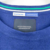SCOTCH&SODA Men's Blue Size M Crew Neck Lightweight Sweater
