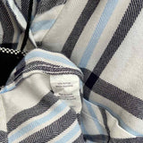 Rails Women's White Blue Size S Button Down Flannel Plaid Long Sleeve